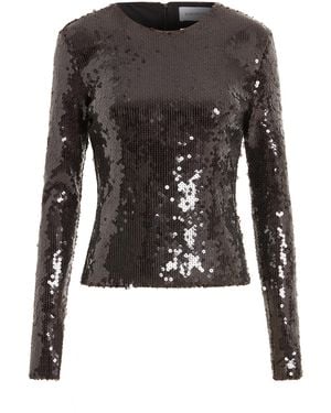 16Arlington Tanith Sequined Mesh Top - Black