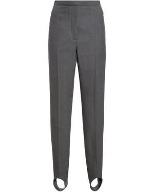 Dries Van Noten Pandora Stirrup Merino Stretch-Wool Trousers - Grey