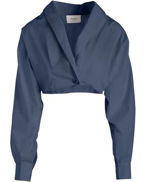 Merlette Eterna Cotton Poplin Top - Blue