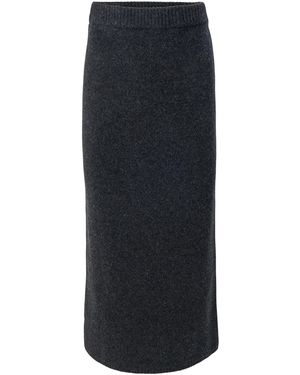 Carolina Herrera Mid-Rise Wool Cashmere Jersey Pencil Skirt - Black