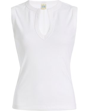 Flore Flore Iman Cotton Tank Top - White