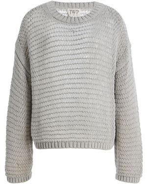 Twp Open Range Wool-Cotton Jumper - Grey