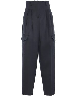 RÙADH Russel Wool-Twill Wide-Leg Cargo Pants - Blue