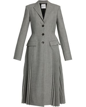 Erdem Pleated Prince Of Wales Coat - Grey