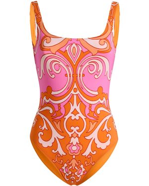 Etro Scoop-Neck One-Piece Bathing Suit - Orange