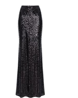 Aureliana Siren Sequin Maxi Skirt - Black