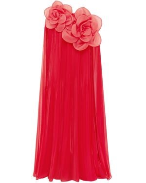 LEO LIN Jaclyn Draped Gown - Red
