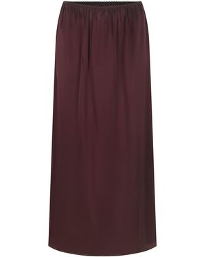 Harris Tapper Camilla Silk Satin Midi Skirt - Purple