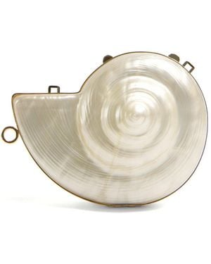 Jonathan Simkhai Marion Shell Clutch - White