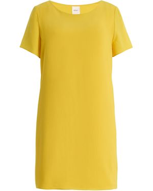 Leset Arielle Crepe Mini Babydoll Dress - Yellow
