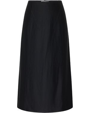 Rabanne Mid-Rise Midi Skirt - Black