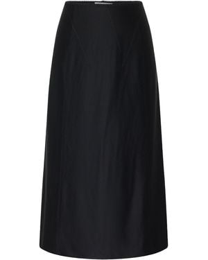 Rabanne Mid-Rise Midi Skirt - Black