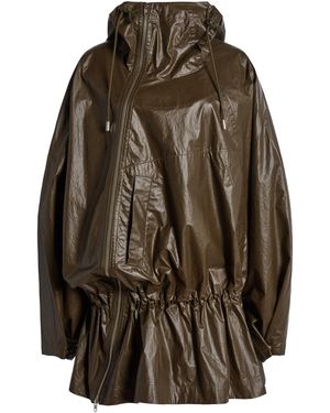 Victoria Beckham Oversized Hooded Cotton Parka - Brown
