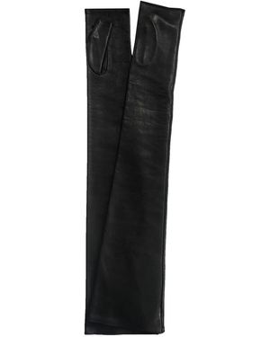 Paula Rowan Fergie Fingerless Leather Gloves - Black