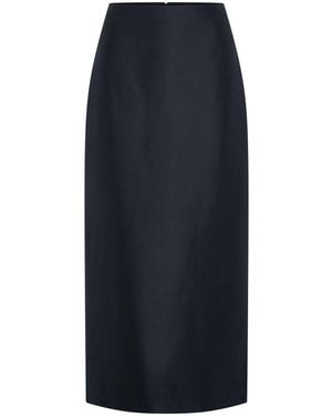 Heirlome Sandrita Silk Shantung Maxi Skirt - Blue
