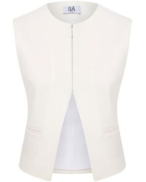 ILA THE BRAND Romy Cropped Vest - White