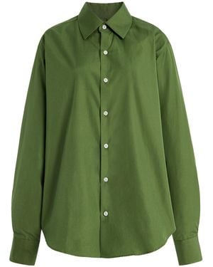 Comme Si La Classica Cotton-poplin Shirt - Green