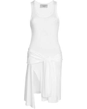 Coperni Knotted Jersey Dress - White