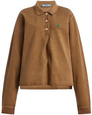 Prada Cotton Pique Polo Shirt - Natural