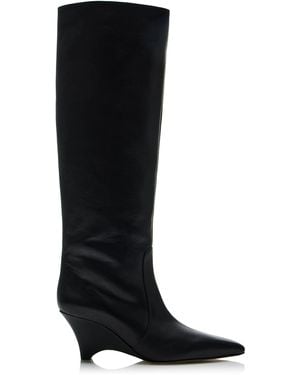Frēda Salvador Mariah Leather Knee Boots - Black
