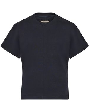 OSSOU Sonora Cropped Cotton Shirt - Blue