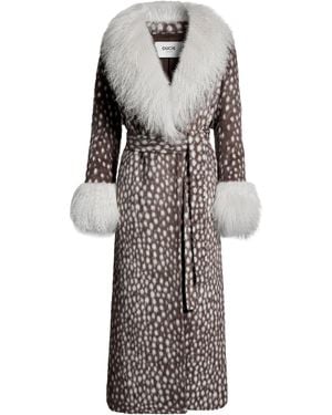 DUCIE Ruth Shearling Coat - Multicolour
