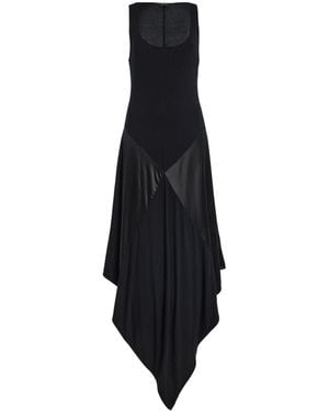 Bevza Square Jersey Midi Dress - Black
