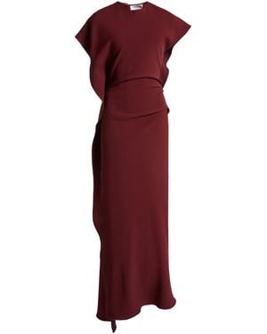 Victoria Beckham Victoria Draped Fluid Cady Midi Dress - Red