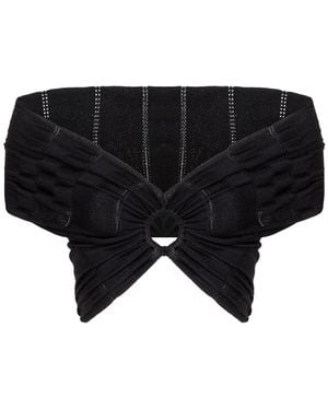 ViX Solaro Knitted Cropped Top - Black