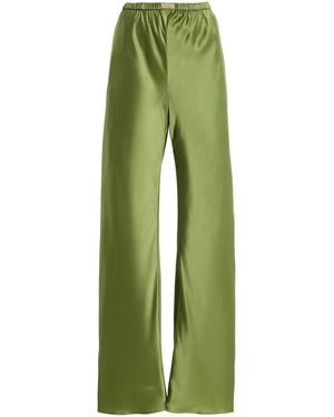 Comme Si The Silk Bias Pants - Green