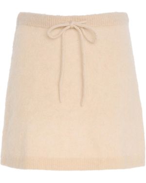 THE GARMENT Roma Mohair-Blend Mini Skirt - Natural