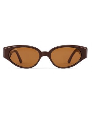 Kimeze Gabriel Cat-Eye Acetate Sunglasses - Brown