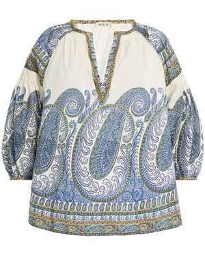BOTEH Arcadia Paisley Smock Blouse - Blue