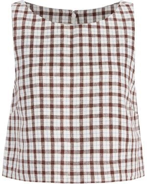 Posse Exclusive Joy Linen Crop Top - White