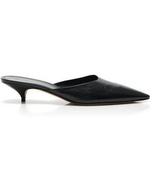 The Row Liisa Ii Leather Mules - Black