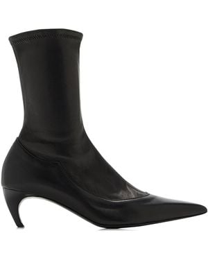 KHAITE Valerie Leather Boots - Black
