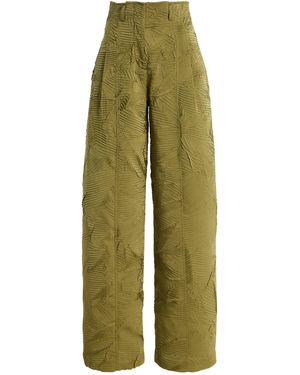 Ulla Johnson Carine Satin Wide Leg Trousers - Green