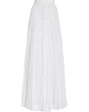 Michael Kors Lace Pleated Maxi Skirt - White