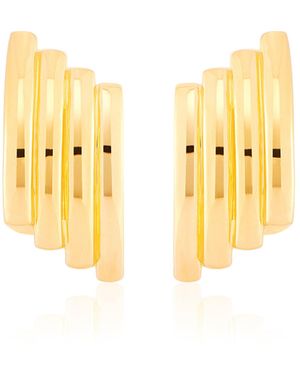 Mega Line Dance 14K Vermeil Earrings - Metallic