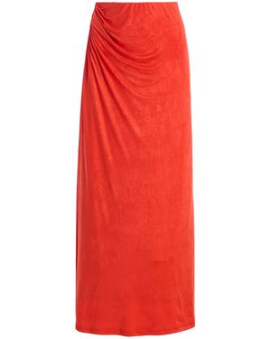 Significant Other Exclusive Priya Draped Jersey Maxi Skirt - Red