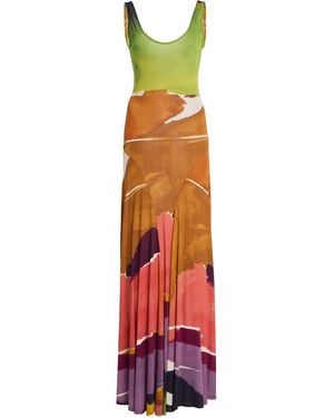 Ulla Johnson Malie Printed Jersey Maxi Dress - White