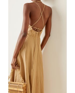 Mara Hoffman Verona Woven-hemp Midi Dress - Natural