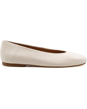 Andrea Gomez Dalia Leather Ballet Flats - White