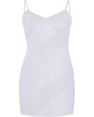 K.ngsley Hestia Spiral Cotton Mini Slip Dress - White