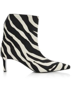 KHAITE Ona Calf Hair Ankle Boots - Multicolor