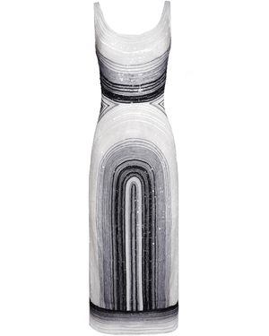 Reem Acra Beaded Halter Midi Dress in White | Lyst Reem Acra Beaded Halter Midi Dress in White | Lyst