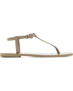 A.Emery Clara Leather Sandals - Grey