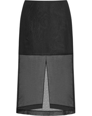 By Malene Birger Esta Cotton-Blend Organza Midi Skirt - Black