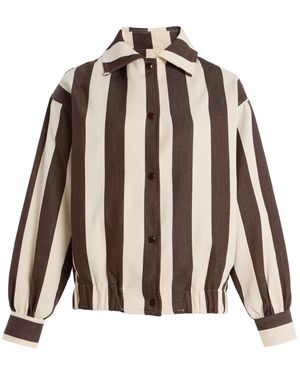 La Veste Parasol Cotton Bomber Jacket - Brown