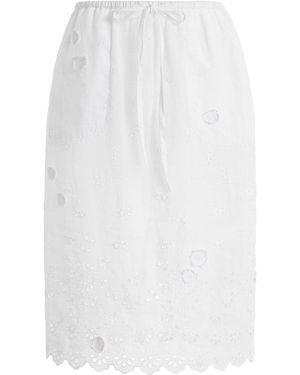 Altuzarra Vicky Linen Knee-Length Skirt - White